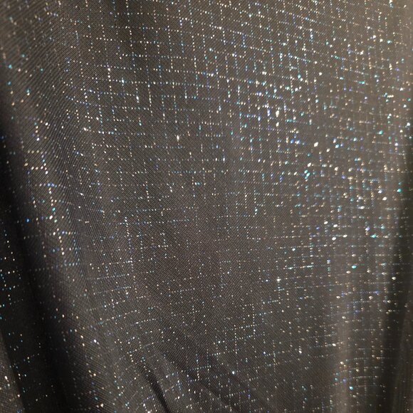 Alexa B Navy Glitter Faux Wrap Dress (Plus Size 20W) + Sparkly Party Dress - Picture 2 of 4